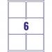 Avery L7166-100 Parcel Labels 100 sheets - 6 Labels per Sheet 29170J