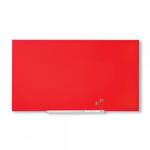 Nobo 1905185 Red Impression Pro Glass Magnetic Whiteboard 1260x710mm 29188J