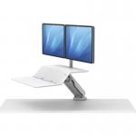 Fellowes 8081801 Lotus RT Dual Sit-Stand Workstation White 29730J