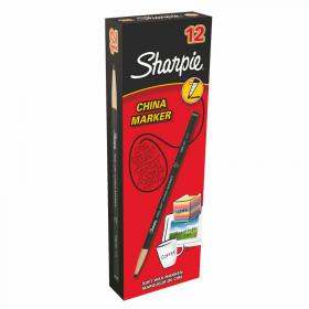 Sharpie S0305071 Black China Marker Box of 12 30119J