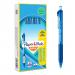 The photo features a set of ballpoint pens from Newell Brands Paper Mate collection. These pens are retractable and have a medium tip, perfect for smooth and precise writing. They come in a box of 12 and have a vibrant blue color, adding a pop of color to any workspace. The pens are labeled as Inkjoy 300 and have the companys logo printed on the barrel. The packaging is sleek and modern, making it a great addition to any stationery collection.