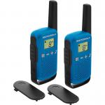 Motorola TLKR T42 Walkie Talkie Radio TWIN Pack Blue 30658J