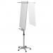 The ACCO Brands Flipchart Easels & Pads Nobo 1901920 Impression Pro Nano Clean Mobile Flipchart Easel is a sleek and professional-looking presentation tool. It features extendable arms, allowing for versatile use in various settings. The clean and modern design of the easel makes it perfect for any office or conference room. The mobile feature makes it convenient for transportation and set up in different locations. Overall, the picture showcases a high-quality and efficient tool for presenting ideas and information.