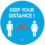 Avery Large Round 2m Keep your Distance Pre-Printed Poster 31109J
