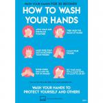 Avery A4 COVID-19 Pre-Printed How To Wash Your Hands Poster 31117J