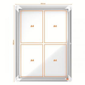 Nobo 1902577 Premium Plus External Glazed Case Magnetic 4 x A4 31262J