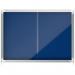 Nobo 1902565 Premium Plus Blue Felt Lockable Notice Board 8xA4 31305J