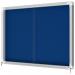 Nobo 1902565 Premium Plus Blue Felt Lockable Notice Board 8xA4 31305J