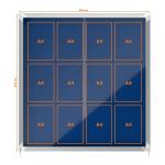 Nobo 1902566 Premium Plus Blue Felt Lockable Notice Board 12xA4 31306J