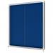 Nobo 1902566 Premium Plus Blue Felt Lockable Notice Board 12xA4 31306J