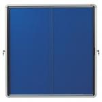 Nobo 1902566 Premium Plus Blue Felt Lockable Notice Board 12xA4 31306J