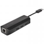 Kensington USB 3.0 Ethernet Adapter and 3-Port Hub 32219J