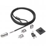 The photograph captures the sleek and modern design of the ACCO Brands Computer Security Kensington K64424WW MicroSaver 2.0 Desktop Peripheral Kit 32279J. The kit includes various computer security features and accessories, such as a lock and cable, ensuring the protection of desktop peripherals. The black and silver color scheme adds a touch of sophistication to any computer setup.
