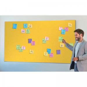 Nobo 1915432 Impression Pro 1550x870mm Widescreen Yellow Felt Notice