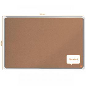 Nobo 1915180 Premium Plus Cork Notice Board 900x600mm 32332J