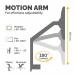 Fellowes 9683201 Eppa Single Monitor Arm - White 32371J