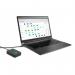 The Safescan TimeMoto FP-150 USB Fingerprint Reader features a sleek, black design with a fingerprint scanning pad on the front. The USB cord is neatly tucked into the back, making it easy to connect to your computer. The device is compact and lightweight, perfect for use in any office space.