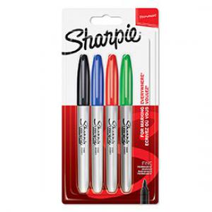 Sharpie 1985858 Assorted Colour Permanent Marker 0.9mm Fine Tip Pack
