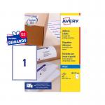 Avery J8167-100 Parcel Labels 100 sheets - 1 Label per Sheet 32556J