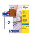 Avery J8168-100 Parcel Labels 100 sheets - 2 Labels per Sheet 32557J