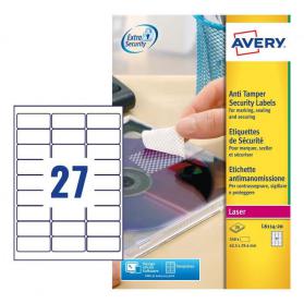 Avery L6114-20 Anti-Tamper Labels 20 sheets - 27 Labels per Sheet 32728J