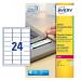 Avery L6146-20 NoPeel Labels 20 sheets - 24 Labels per Sheet 32730J