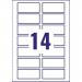 Avery L7063-20 Resistant Labels 20 sheets - 14 Labels per Sheet 32737J