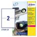 Avery L7068-20 Resistant Labels 20 sheets - 2 Labels per Sheet 32738J