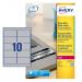 Avery L6012-20 Resistant Labels 20 sheets - 10 Labels per Sheet 32742J