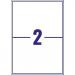 Avery B3655-50 Ultra Resistant Labels 50 sheets - 2 Labels per Sheet 32748J