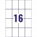 Avery B5274-50 Ultra Resistant Labels 50 sheets - 16 Labels per Sheet 32751J
