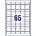 Avery J8551-25 Clear Address Labels 25 sheets - 65 Labels per Sheet 32799J