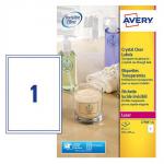 Avery L7784-25 Crystal Clear Labels 25 sheets - 1 label per sheet 32803J