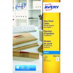 Avery J8565-25 Clear Parcel Labels 25 sheets - 8 Labels per Sheet 32804J