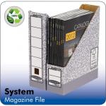 Fellowes System A4 Magazine File Grey Pack of 10 32847J