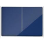 Nobo 1915334 18 x A4 Premium+ lockable Notice Board with Blue Felt 32892J