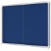 Nobo 1915334 18 x A4 Premium+ lockable Notice Board with Blue Felt 32892J