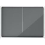 Nobo 1915338 18 x A4 Premium+ lockable Notice Board with Grey Felt 32894J