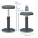 Leitz Ergo Cosy Sit Stand Stool Velvet Grey 33100J