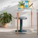 Leitz Ergo Cosy Sit Stand Stool Velvet Grey 33100J