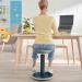 Leitz Ergo Cosy Sit Stand Stool Velvet Grey 33100J