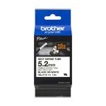 Brother HSE-211E 5.2mm Black on White Heat Shrink Tube 33426J