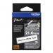 Brother HSE-251E 21mm Black on White Heat Shrink Tube 33428J