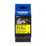 Brother HSE-661E 31mm Black on Yellow Heat Shrink Tube 33434J