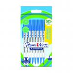 Paper Mate 2187679 Kilometrico Recycled Blue Ball Pen pack of 8 pens 33483J
