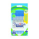 Paper Mate 2187679 Kilometrico Recycled Blue Ball Pen pack of 8 pens 33483J