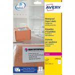 Avery L7997-25 Waterproof Labels 25 sheets - 1 Label per Sheet 33572J