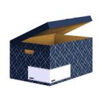 Bankers Box Decor Flip Top Box - Urban Midnight Blue Pack of 5 33592J