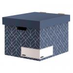 Bankers Box Decor Storage Box - Urban Slate Blue Pack of 5 33595J