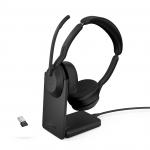 Jabra Evolve2 55 Link 380 USB-A UC Stereo Headset and Stand 33647J